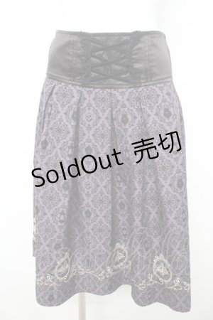 画像: axes femme / Disneyダークオーナメント柄スカート M パープル Y-26-02-09-165-AX-SK-SZ-ZY