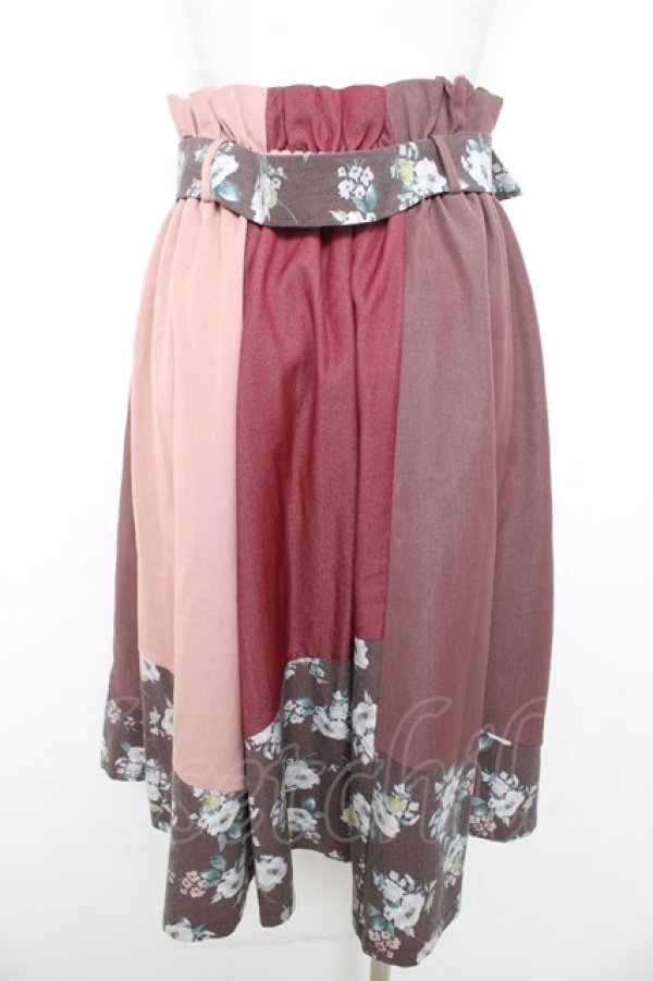 画像2: axes femme / パッチワークスカート M ピンク Y-26-02-09-166-AX-SK-SZ-ZY (2)