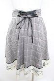 画像2: axes femme POETIQUE / 音符柄チェックスカート M グレー Y-26-02-09-168-AX-SK-SZ-ZY (2)