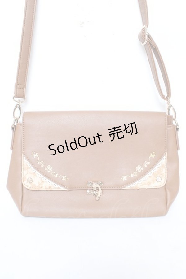 画像1: axes femme / 切替フラップショルダーバッグ  茶 Y-26-02-09-028-AX-BG-SZ-ZY (1)