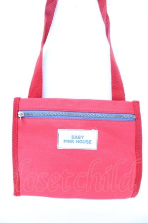 画像: PINK HOUSE / BABY PINK HOUSEワッペンショルダーポーチ  赤 Y-26-02-09-039-LO-BG-SZ-ZY