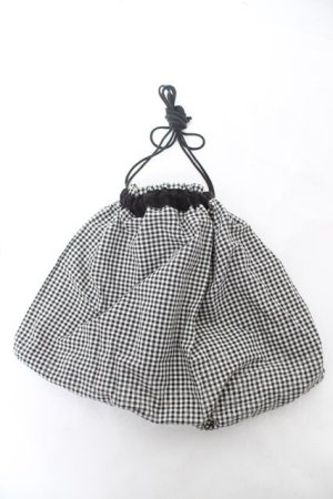 画像: PINK HOUSE / ギンガム巾着  黒 Y-26-02-09-041-LO-ZA-SZ-ZY