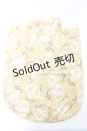 画像: INGEBORG / 百合柄バケツバッグ  イエロー Y-26-02-09-043-LO-BG-SZ-ZY