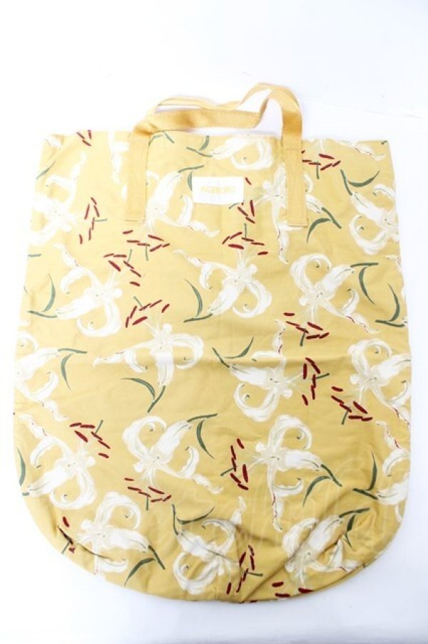 画像1: INGEBORG / 百合柄バケツバッグ  イエロー Y-26-02-09-043-LO-BG-SZ-ZY (1)