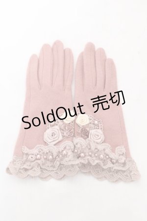 画像: axes femme / 巻きバラ手袋  ピンク Y-26-02-11-007-AX-ZA-SZ-ZY