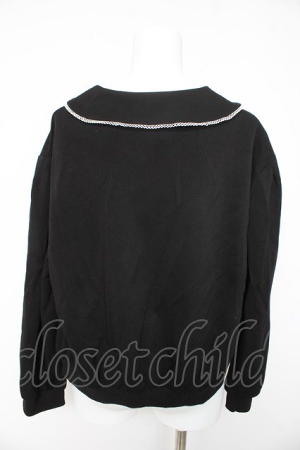 画像2: axes femme POETIQUE / 猫刺繍トップス  黒 Y-26-02-11-042-AX-TO-SZ-ZY (2)