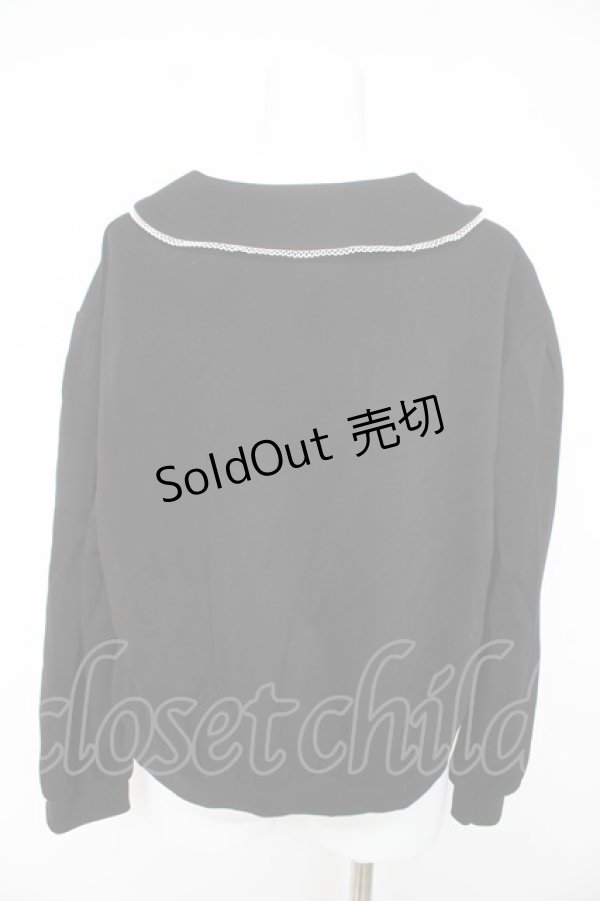 画像2: axes femme POETIQUE / 猫刺繍トップス  黒 Y-26-02-11-042-AX-TO-SZ-ZY (2)