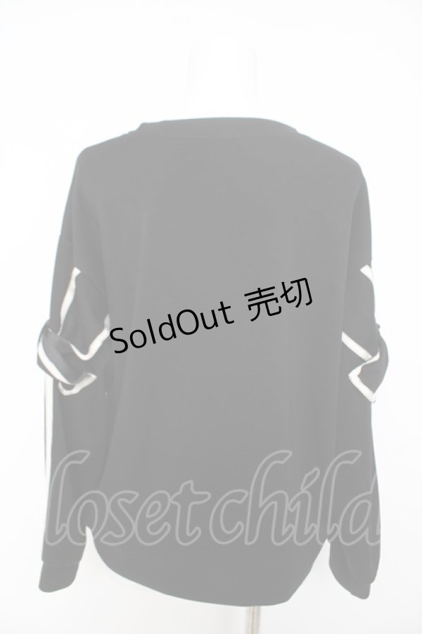 画像2: axes femme / 袖リボンカットソー  黒 Y-26-02-11-043-AX-TO-SZ-ZS (2)