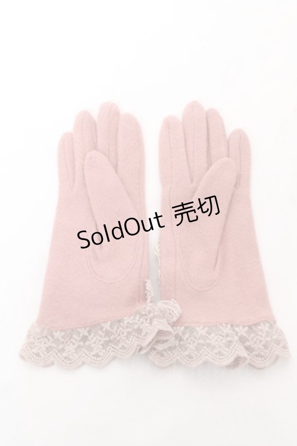 画像2: axes femme / 巻きバラ手袋  ピンク Y-26-02-11-007-AX-ZA-SZ-ZY (2)