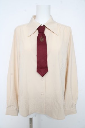 画像: Fi.n.t / ネクタイツキビッグカラーシャツ  生成り Y-26-02-11-046-CA-BL-SZ-ZY