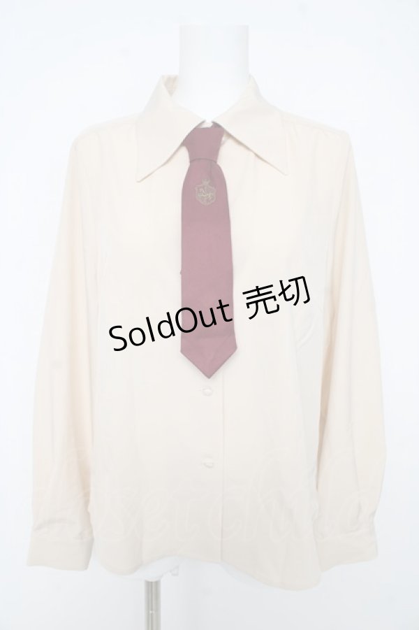 画像1: Fi.n.t / ネクタイツキビッグカラーシャツ  生成り Y-26-02-11-046-CA-BL-SZ-ZS (1)