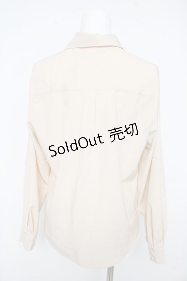 画像2: Fi.n.t / ネクタイツキビッグカラーシャツ  生成り Y-26-02-11-046-CA-BL-SZ-ZS (2)