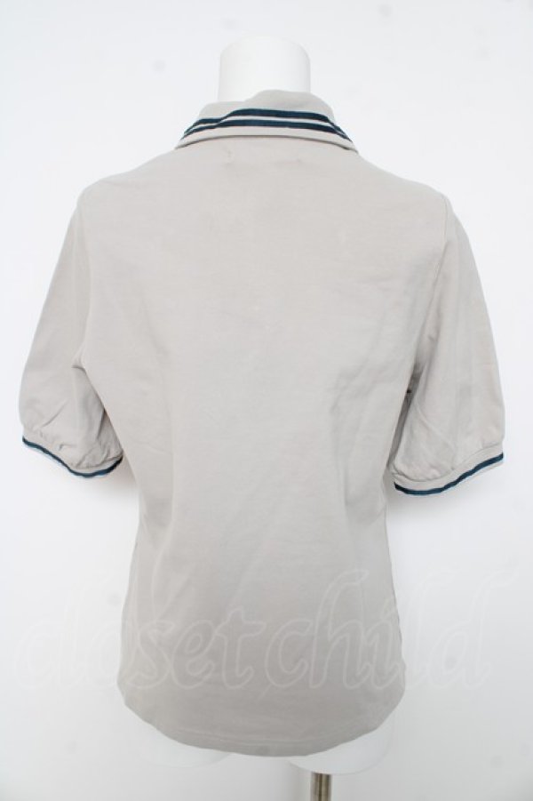 画像2: Fi.n.t / リボンタイツキラインイリポロシャツ  グレー Y-26-02-11-048-CA-TO-SZ-ZY (2)