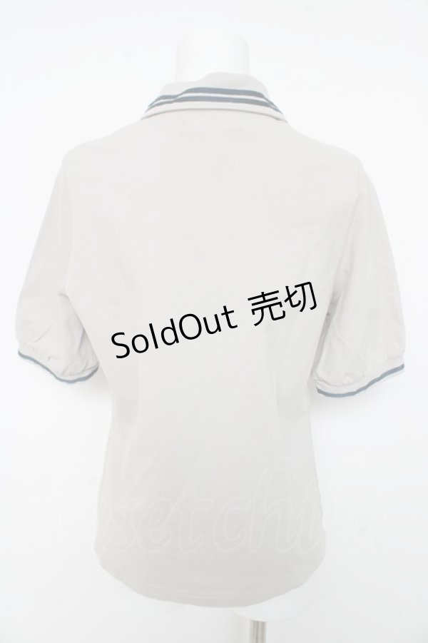 画像2: Fi.n.t / リボンタイツキラインイリポロシャツ  グレー Y-26-02-11-048-CA-TO-SZ-ZS (2)