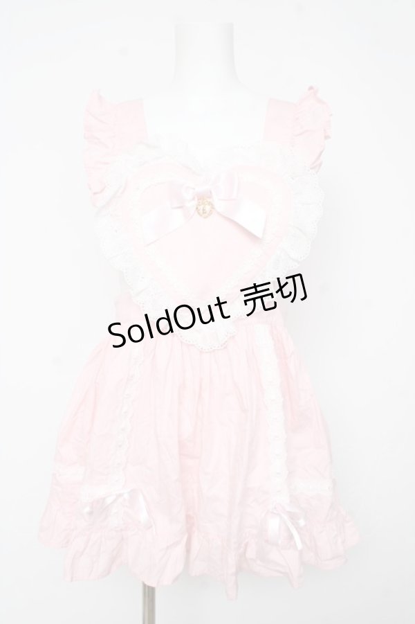 画像1: BABY, THE STARS SHINE BRIGHT / ハートエプロン  ピンク Y-26-02-11-055-BA-OP-SZ-ZY (1)