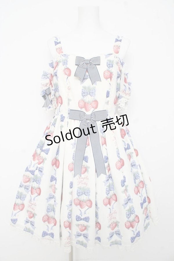 画像1: Angelic Pretty / Strawberry Dollジャンパースカートset  アイボリー Y-26-02-11-056-AP-OP-AS-ZY (1)