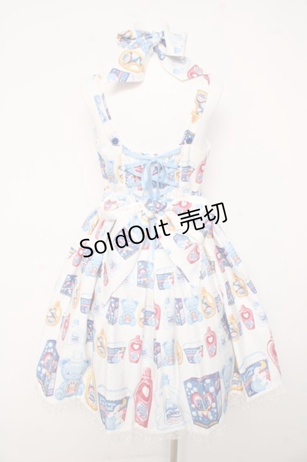 画像2: Angelic Pretty / Sunny Smile Laundryジャンパースカート  アイボリー Y-26-02-11-057-AP-OP-AS-ZY (2)