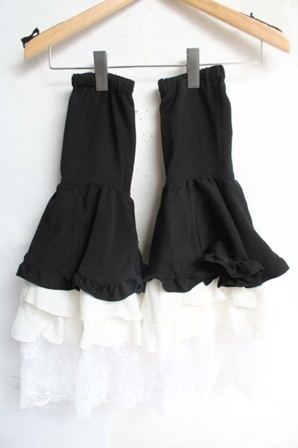 画像5: MABLE / 別衿・姫袖付きドレスワンピース  黒×白 Y-26-02-11-059-GO-OP-SZ-ZY (5)