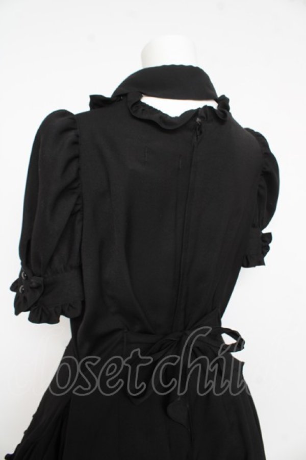 画像6: MABLE / 別衿・姫袖付きドレスワンピース  黒×白 Y-26-02-11-059-GO-OP-SZ-ZY (6)