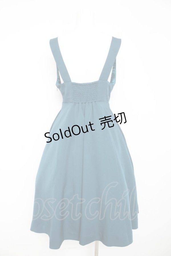 画像2: F i.n.t / チェーンビット使いディープVネックジャンパースカート  グリーン Y-26-02-11-060-CA-OP-SZ-ZY (2)