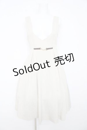 画像: F i.n.t / チェーンビット使いディープVネックジャンパースカート  グリーン Y-26-02-11-061-CA-OP-SZ-ZY