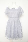 画像1: Ank Rouge / プリーツレースワンピース M ブルー Y-26-02-11-062-CA-OP-SZ-ZY (1)
