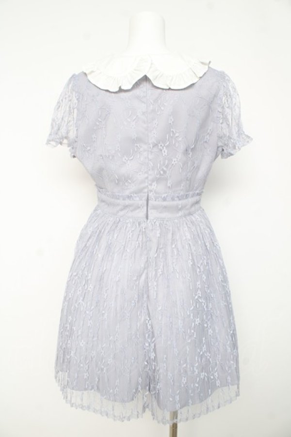 画像2: Ank Rouge / プリーツレースワンピース M ブルー Y-26-02-11-062-CA-OP-SZ-ZY (2)