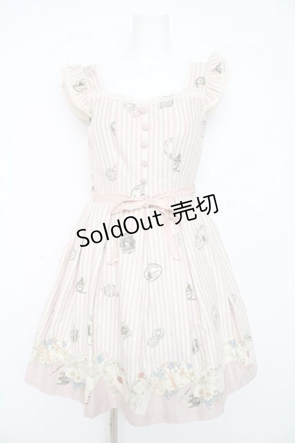 画像1: Secret Honey / レター柄ストライプワンピース 2 ピンク Y-26-02-11-063-CA-OP-SZ-ZY (1)