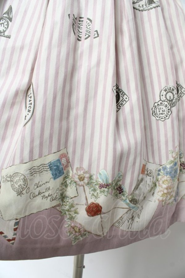 画像3: Secret Honey / レター柄ストライプワンピース 2 ピンク Y-26-02-11-063-CA-OP-SZ-ZY (3)