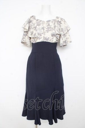 画像: axes femme / 切替ワンピース  紺 Y-26-02-11-065-AX-OP-SZ-ZY