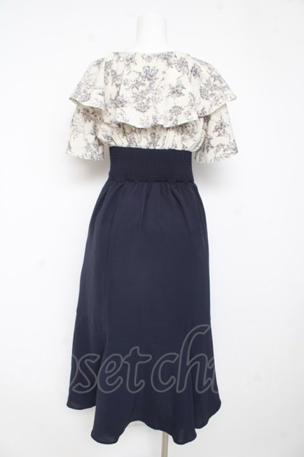 画像2: axes femme / 切替ワンピース  紺 Y-26-02-11-065-AX-OP-SZ-ZY (2)