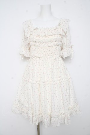 画像: axes femme POETIQUE / ギャザーフリルワンピース  白 Y-26-02-11-067-AX-OP-SZ-ZY
