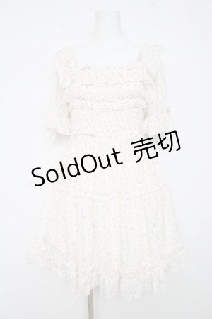 画像: axes femme POETIQUE / ギャザーフリルワンピース  白 Y-26-02-11-067-AX-OP-SZ-ZY