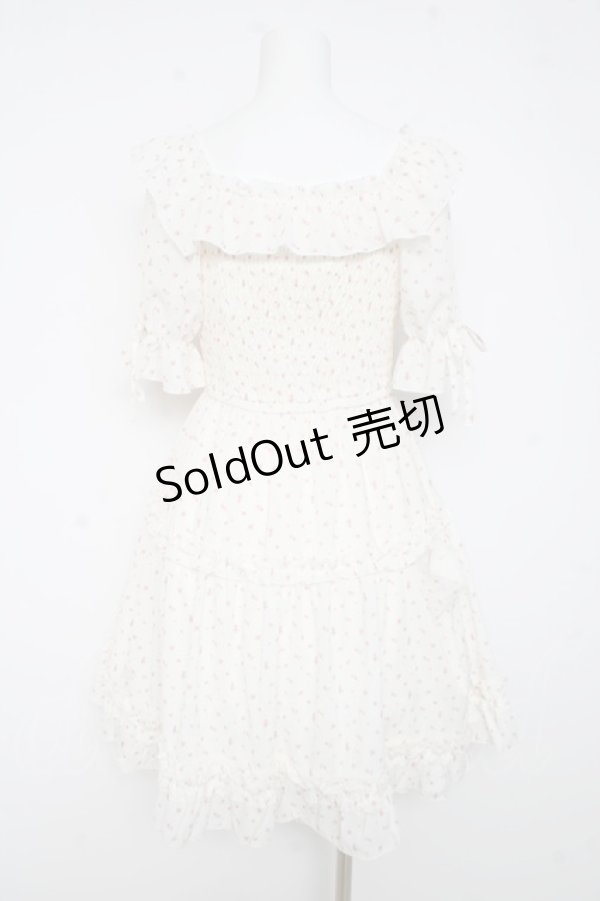 画像2: axes femme POETIQUE / ギャザーフリルワンピース  白 Y-26-02-11-067-AX-OP-SZ-ZY (2)