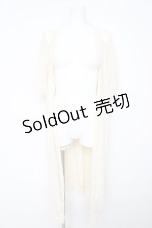 画像: axes femme / ロングジレ付きカーディガン M 生成り Y-26-02-11-069-AX-TO-SZ-ZI