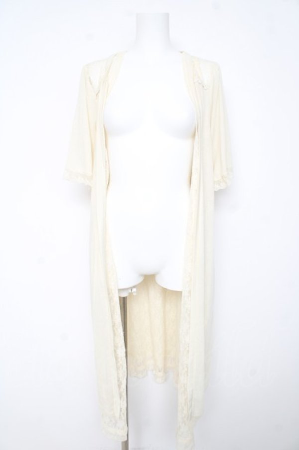 画像1: axes femme / ロングジレ付きカーディガン M 生成り Y-26-02-11-069-AX-TO-SZ-ZY (1)