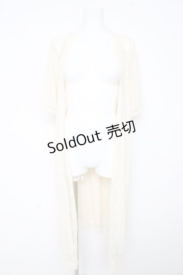 画像1: axes femme / ロングジレ付きカーディガン M 生成り Y-26-02-11-069-AX-TO-SZ-ZI (1)