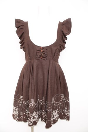 画像: LIZ LISA / シンデレラ刺繍ジャンスカ 0 ブラウj Y-26-02-11-071-LO-OP-SZ-ZY