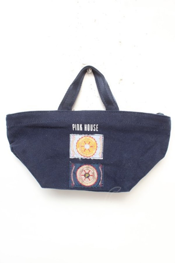 画像1: PINK HOUSE / 航海ミニバッグ  インディゴ Y-26-02-11-011-LO-BG-SZ-ZY (1)