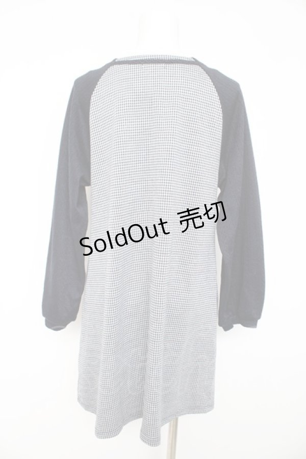 画像2: axes femme / レースアップカットチュニック F 紺 Y-26-02-11-077-AX-OP-SZ-ZT072 (2)