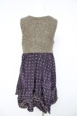 画像2: axes femme / ボアニット切替ドットワンピース M 紫 Y-26-02-11-078-AX-BL-SZ-ZY (2)