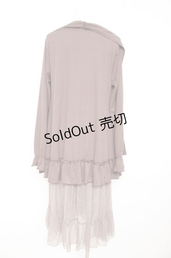 画像2: axes femme / ジレレイヤード風ロングカーデ M Dブラウン Y-26-02-11-080-AX-TO-SZ-ZT0214C (2)