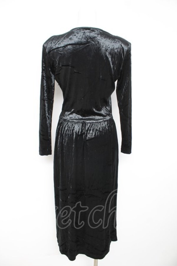 画像2: INGEBORG / ベロアワンピース  黒 Y-26-02-11-081-LO-OP-SZ-ZY (2)