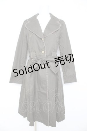 画像: axes femme / ロングトレンチコート M カーキ Y-26-02-11-083-AX-CO-SZ-ZTC071