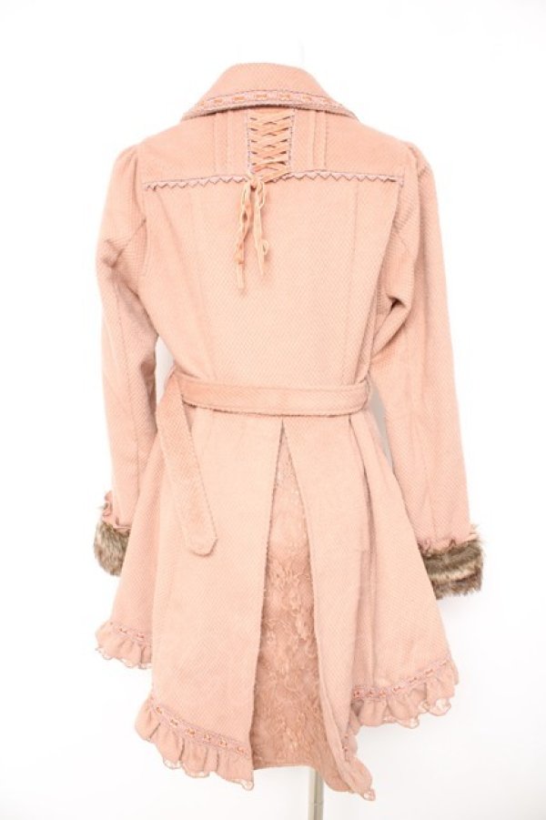 画像2: axes femme / スリットワンピコート  ピンク Y-26-02-11-085-AX-CO-SZ-ZY (2)