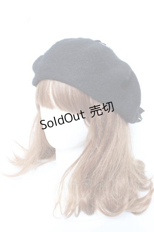 画像2: axes femme POETIQUE / レースアップベレー帽 F 黒 Y-26-02-11-012-AX-AC-SZ-ZTK033 (2)