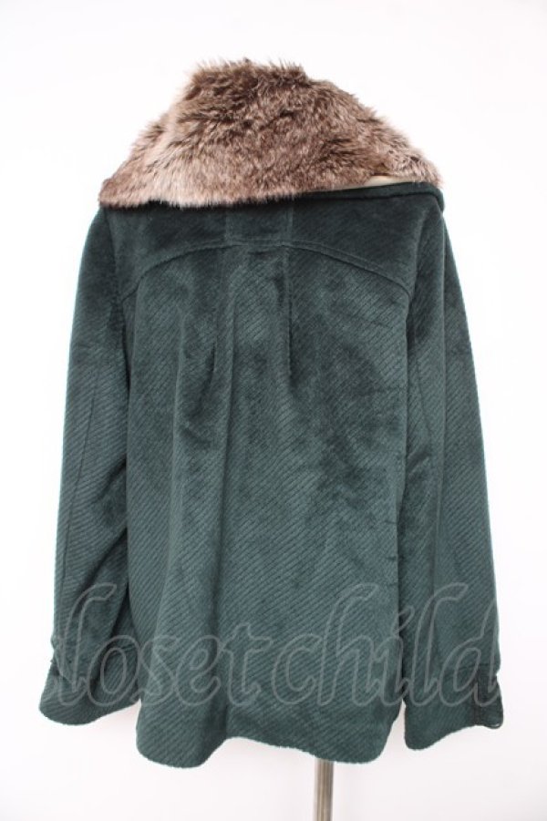 画像2: axes femme / フロントレースショートコート  グリーン Y-26-02-11-088-AX-CO-SZ-ZY (2)