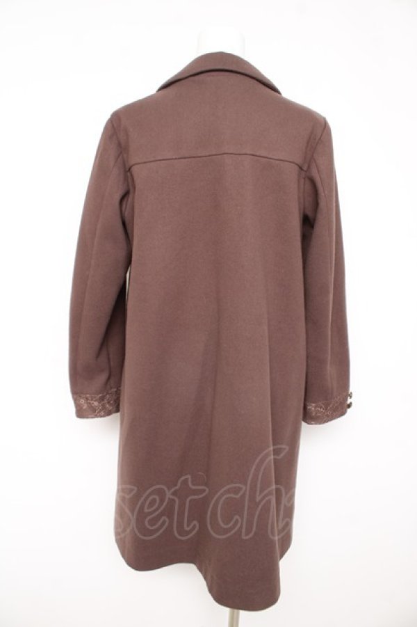 画像2: axes femme / レース使いテーラードコート M 茶 Y-26-02-11-089-AX-CO-SZ-ZY (2)