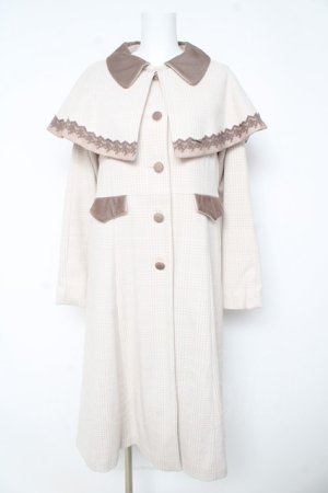 画像: axes femme POETIQUE / ケープ付クラシックコート M ベージュ Y-26-02-11-090-AX-OP-SZ-ZY