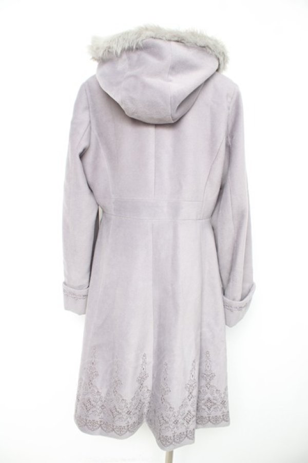 画像2: axes femme / バラ刺繍フード付コート L グレー Y-26-02-11-094-AX-CO-SZ-ZY (2)